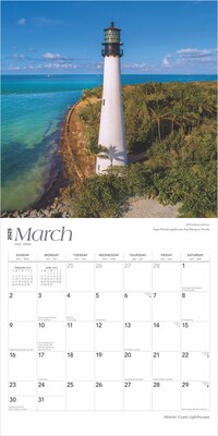 2025 BrownTrout Atlantic Coast Lighthouses 12" x 12" Monthly Wall Calendar (9781975475079)