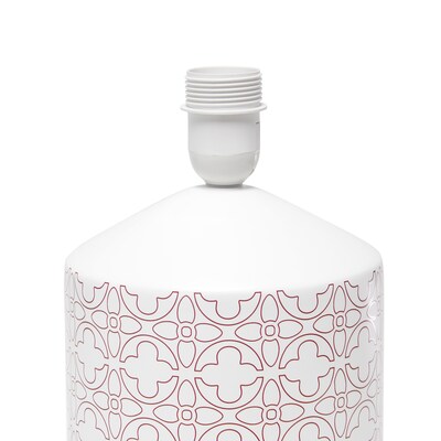 Simple Designs Fresh Prints Table Lamp, Tan Flowers (LT2077-FLO)