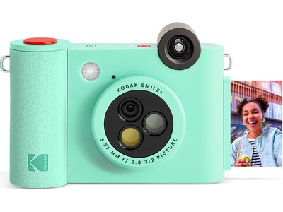 Kodak Smile+ 5 Megapixels Digital Instant Print Camera, Green (RODSMPCAMGN)
