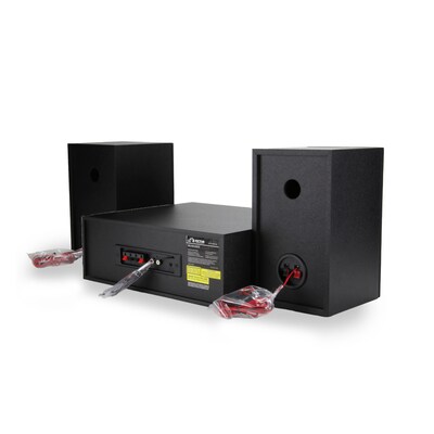 Victor Milwaukee 50 Watt Desktop CD Stereo Wireless Bluetooth System, Silver (VDTS-4450-SL)