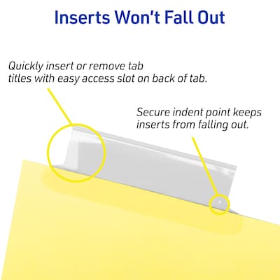 Avery Big Tab Insertable Paper Dividers, 5 Tabs, Yellow (11110)