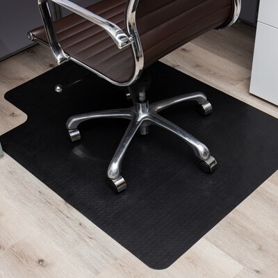 Mind Reader Hard Floor Chair Mat with Lip, 36 x 48, Black (OFFCMAT-BLK)