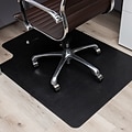 Mind Reader 9-to-5 Collection Hard Floor Chair Mat with Lip, 36 x 48, Black (OFFCMAT-BLK)