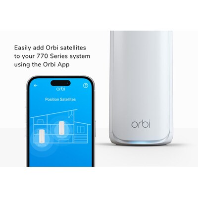 Netgear Orbi 770 BE 11000Mbps Tri-Band Mesh Wi-Fi 7 Router, White (RBE770-100NAS)
