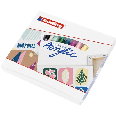 edding Acrylic Paint Marker, Nordic Colors, 8/Pack (EDD4SES8N)