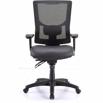 Lorell Conjure Ergonomic Vinyl Swivel Executive Chair, Black (LLR62040)