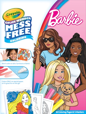 Color Wonder Coloring Pad & Markers, Barbie