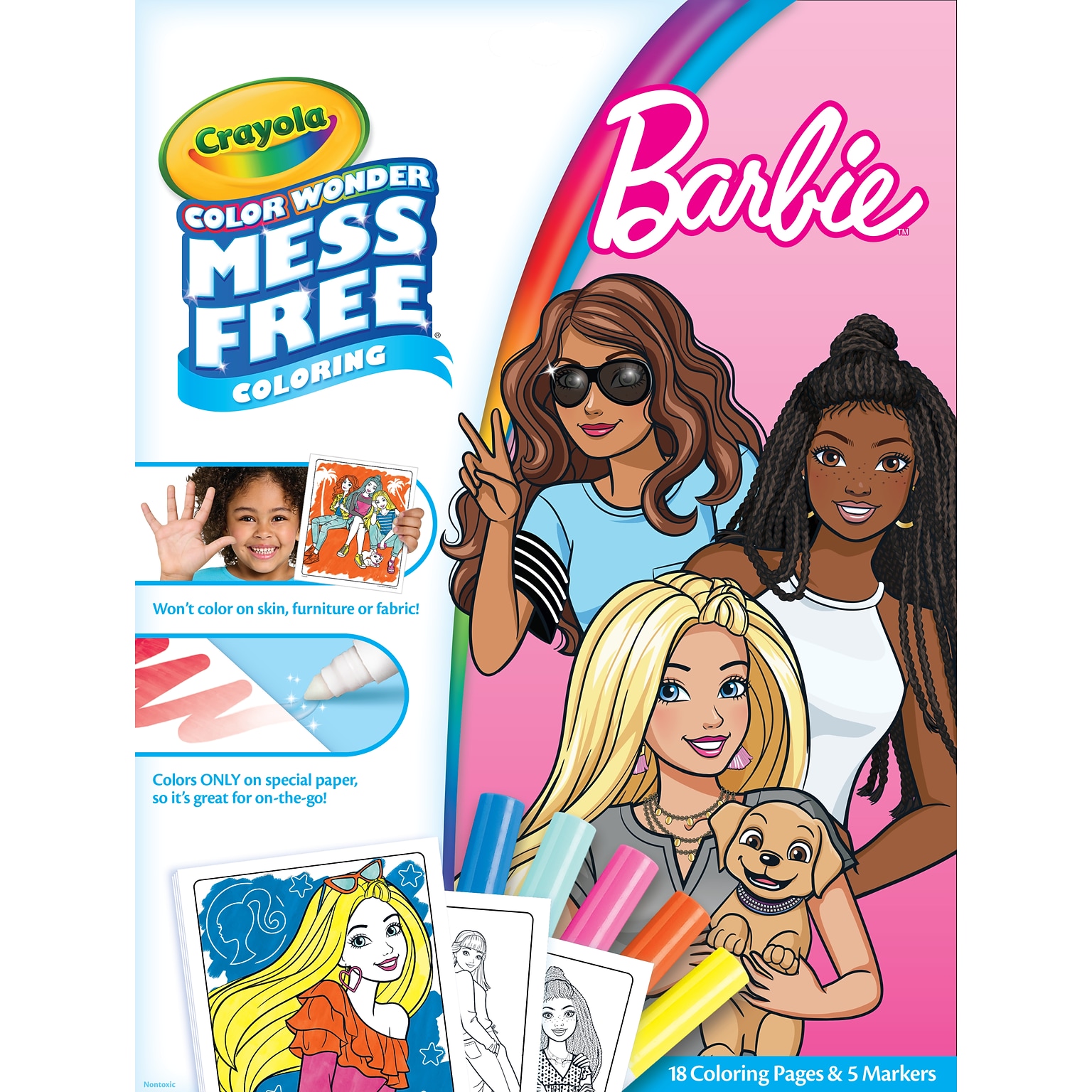 Color Wonder Coloring Pad & Markers, Barbie