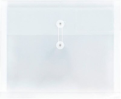 JAM Paper Premium Plastic Filing Envelope, Letter, Clear, 3/Pack (JSF228X3)
