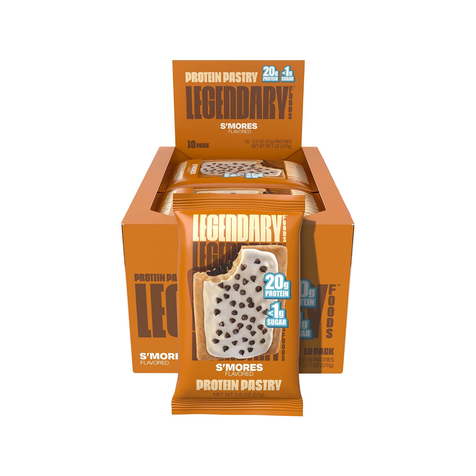 Legendary Foods Smores Protein Pastry, 2 oz., 10/Box (10847)