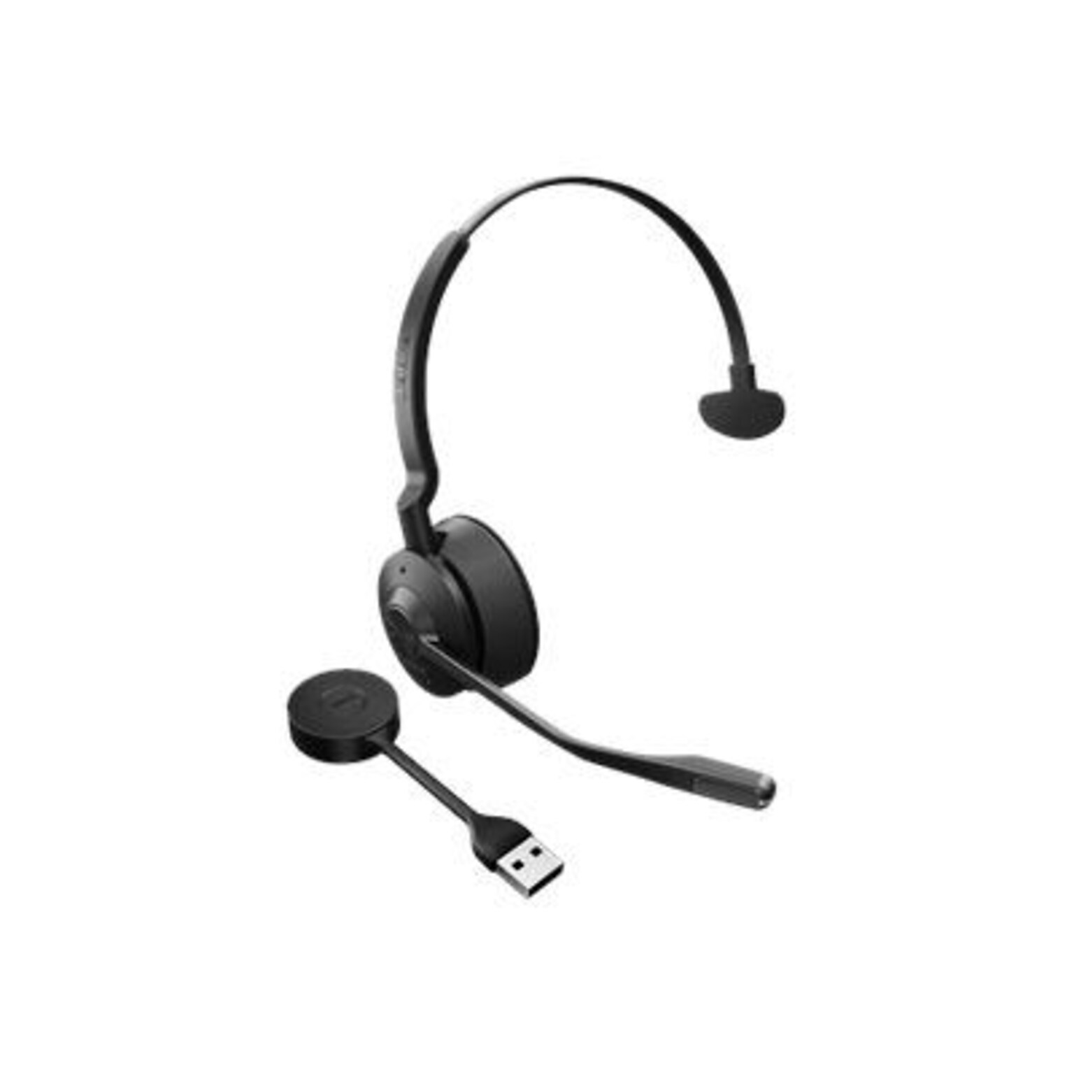 jabra Engage 55 Wireless Mono On Ear Headset, USB-A, UC Certified, Titanium Black (9553-410-125)