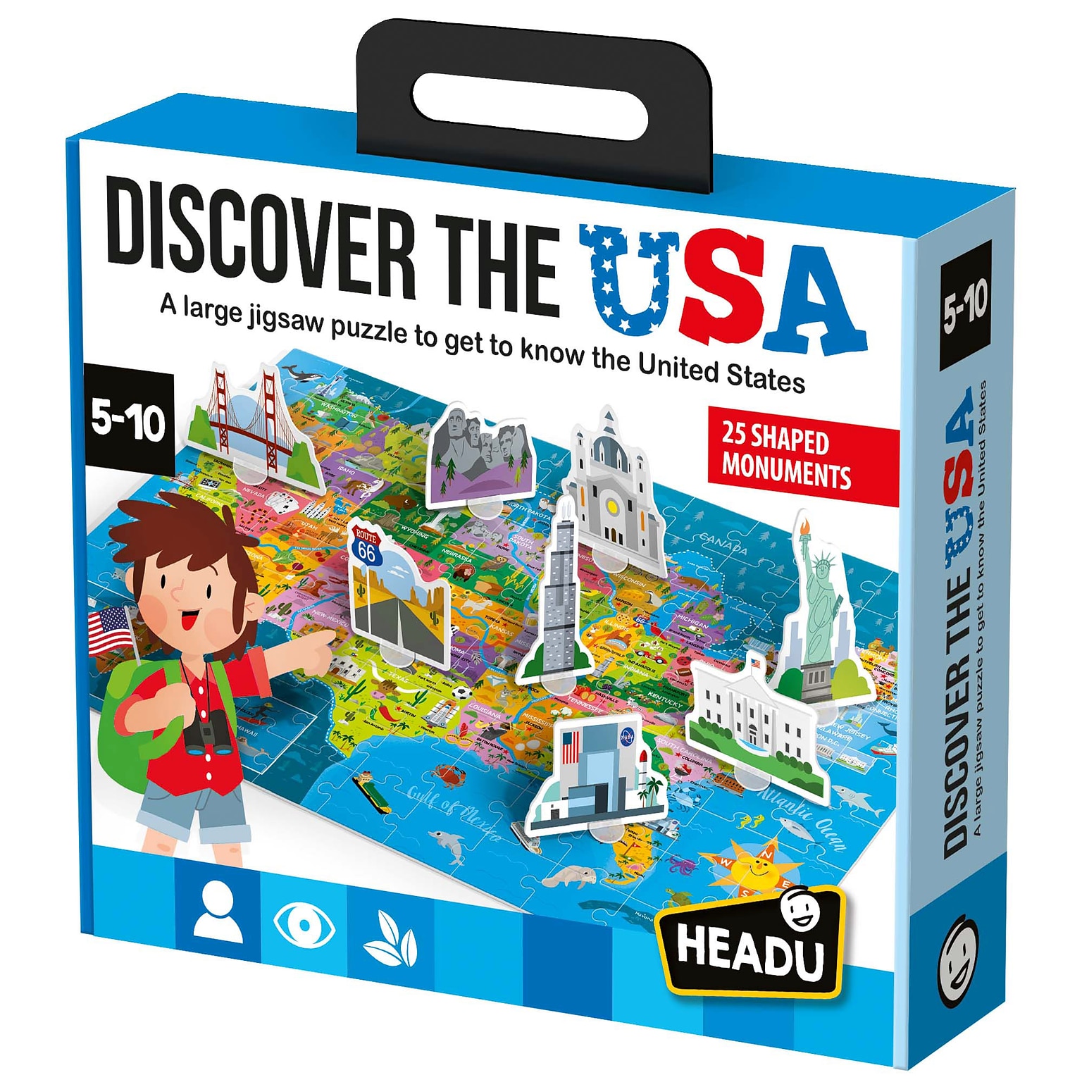 Headu Discover the USA 108-Piece Jigsaw Puzzle (HDUMU57946)