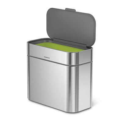 Simplehuman Compost Caddy, Brushed Stainless Steel, 1 Gallon (CW1645)
