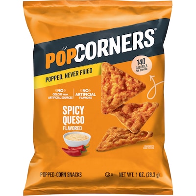 Popcorners Gluten-Free Popped Corn Chips Variety Pack, 28 Bags/Box (02486)