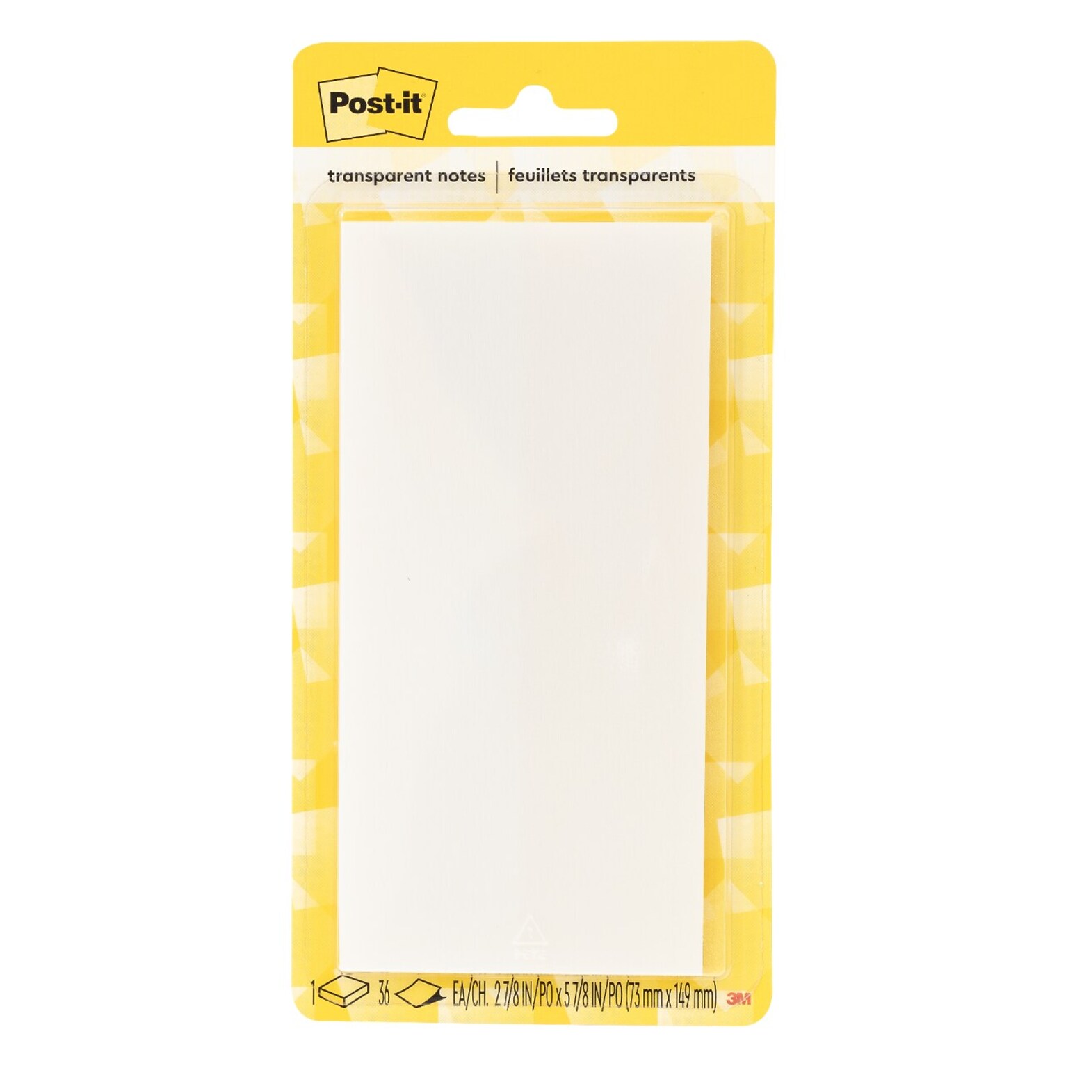 Post-it Super Sticky Notes, Transparent, 30 Sheets/Pad (636-TRSPT)