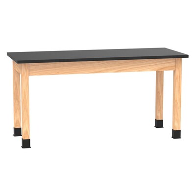 Diversified Woodcrafts School Classroom Rectangular Science Lab Table, 60" x 24", Oak (C7606K30N)