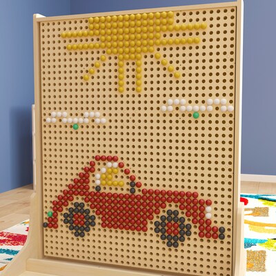 Flash Furniture Bright Beginnings Pegs for Modular STEAM Walls, 512/Pack (MK-ME12746-GG)