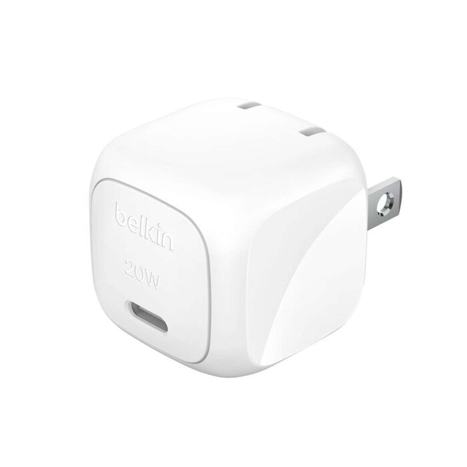 Belkin BoostCharge 20W USB-C PD GaN Wall Charger, White (WCA009DQWH)