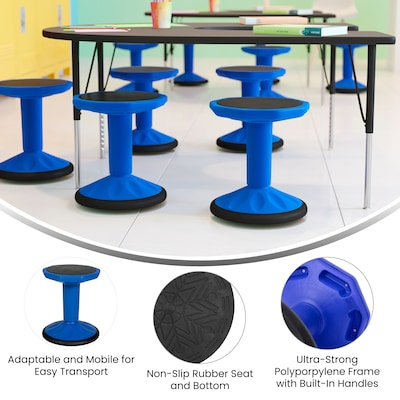 Flash Furniture Lucas Plastic Kids Wobble Stool, Blue (BFT9001F16BL)
