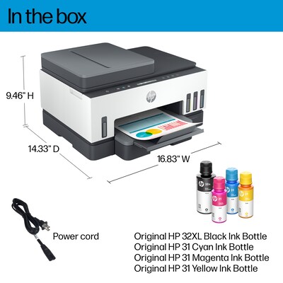 HP Smart Tank 7301 Wireless Color Inkjet Printer, All-In-One Supertank, Print, Scan, Copy (28B70A#B1H)