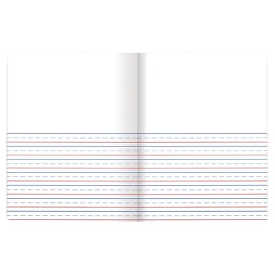 Mead Grades K-2 Primary Ruled Journal 1-Subject Composition Notebook, 7.5" x 9.75", Wide Ruled, 100 Sheets, Blue (1040315)