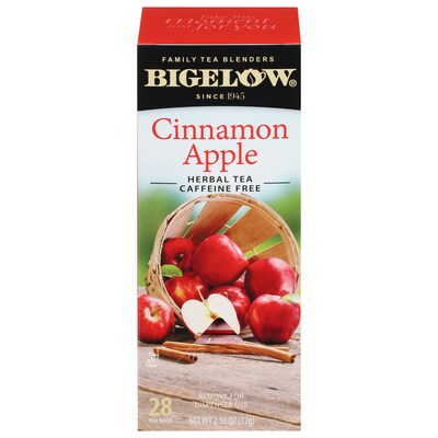 Bigelow Cinnamon Apple Herbal Tea Bags, 28/Box (11397)