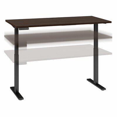 Bush Business Furniture Move 60 Series 27-48 Adjustable Standing Desk, Black Walnut/Black (M6S6030