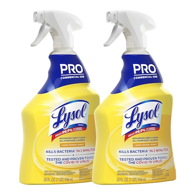 Lysol Professional All Purpose Cleaner Degreaser, Lemon Breeze Scent, 32 oz., 2/Pack