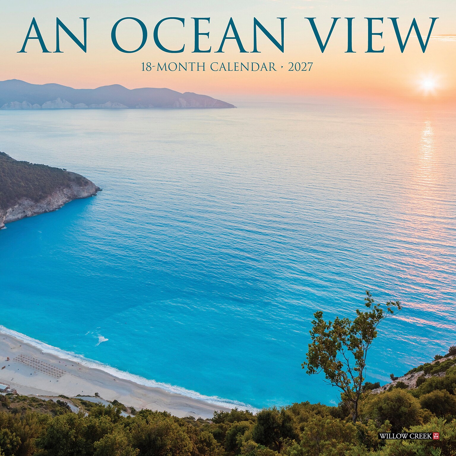 2027 Willow Creek Ocean View 7 x 7 Monthly Wall Calendar (64122)