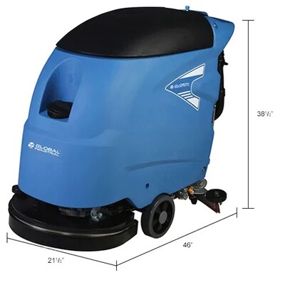 Global Industrial Electric Walk-Behind Auto Floor Scrubber, 18" Cleaning Path (641250)