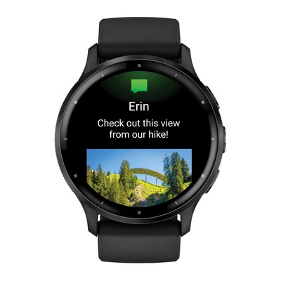 Garmin Venu 3 Smartwatch, GPS, 45mm, Black Silicone Band (010-02784-01)