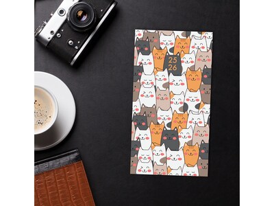 2025-2026 Willow Creek Purrfect 3.5" x 6.5" Monthly Planner, Paper Cover, Multicolor (47095)