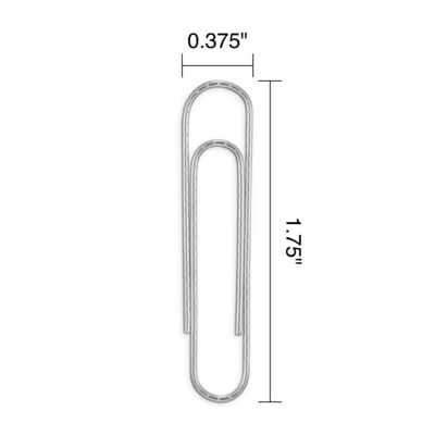 Staples® Jumbo Paper Clips, Nonskid, 100/Box, 10 Boxes/Pack (A7026606/72577)