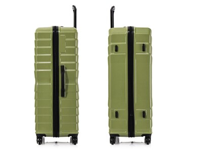 InUSA Aurum 35.66" Hardside Suitcase, 4-Wheeled Spinner, Green (IUAUR00XL-GRN)