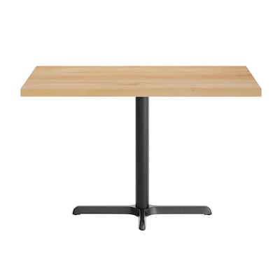 Flash Furniture Bennett Wooden Commercial Indoor Table, 48" x 30", Natural Top/Black Base (GSF3048NTT2230)