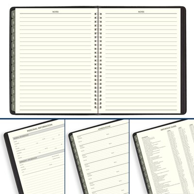 2026 AT-A-GLANCE Recycled 7" x 8.75" Weekly & Monthly Appointment Book, Faux Leather Cover, Black (70-951G-05-26)