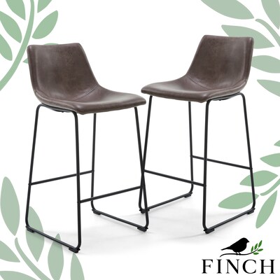 Finch Jackson Bar Stool, Brown, 2/Set (CHR10028A)