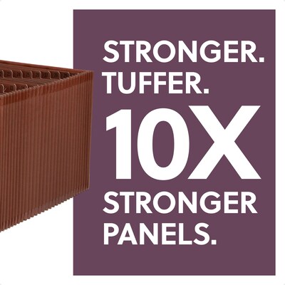 Smead Tuff Box Bottom Heavy Duty Reinforced Faux Leather Accordion File, Alphabetical Index, 31 Pocket, Letter, Brown (73785)