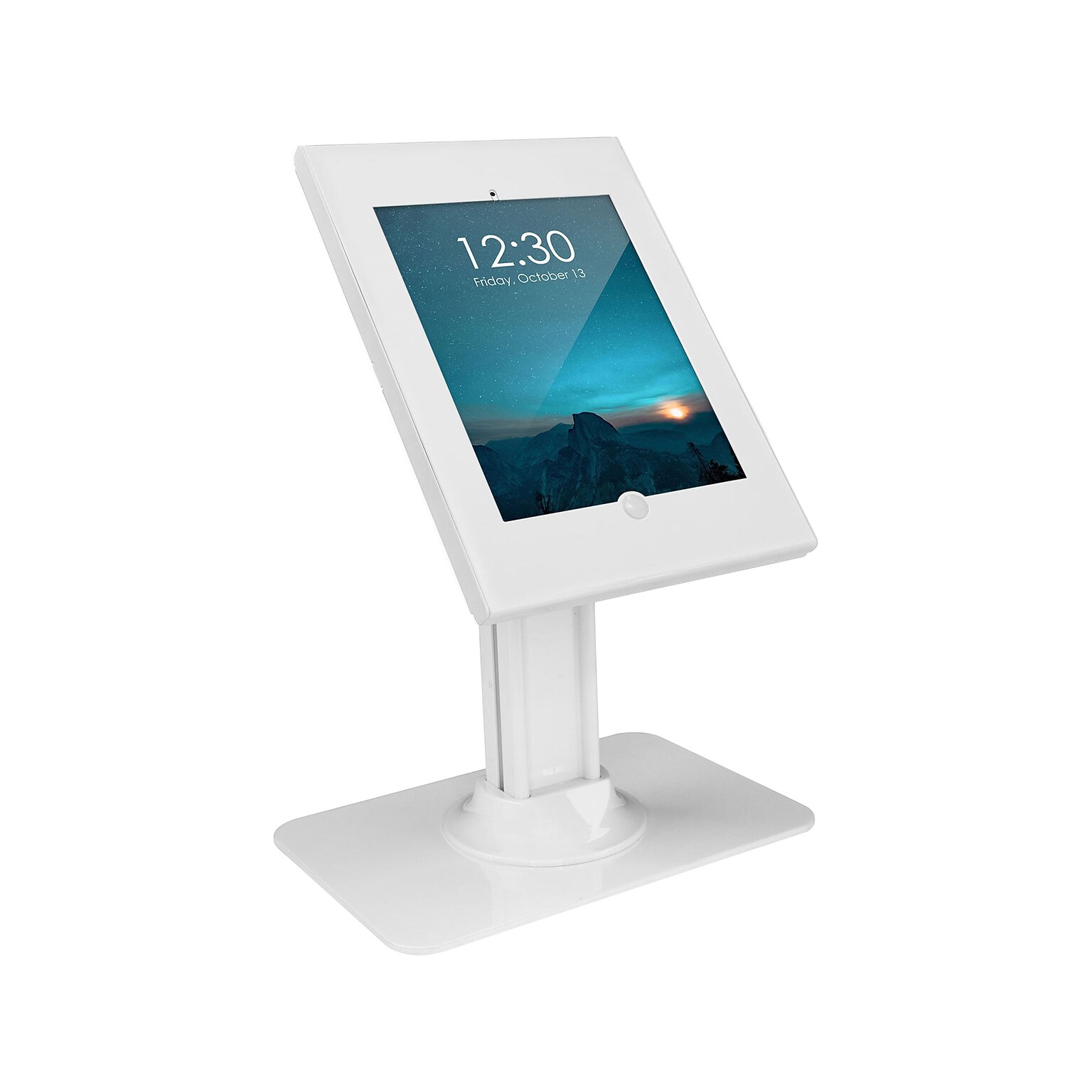 Mount-It! Adjustable Anti-Theft iPad Countertop Stand, White (MI-3771W_G10)