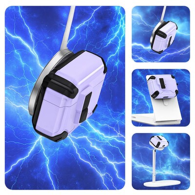 SaharaCase Raider Series Heavy Duty Case Compatible with Magsafe for Airpods Pro 3, Secure Lock, Purple Orchid (HP00219)