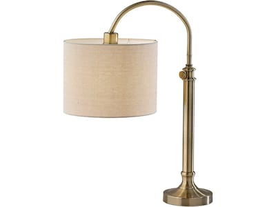 Simplee Adesso Barton Incandescent Desk Lamp, 32, Antique Brass (SL1178-21)