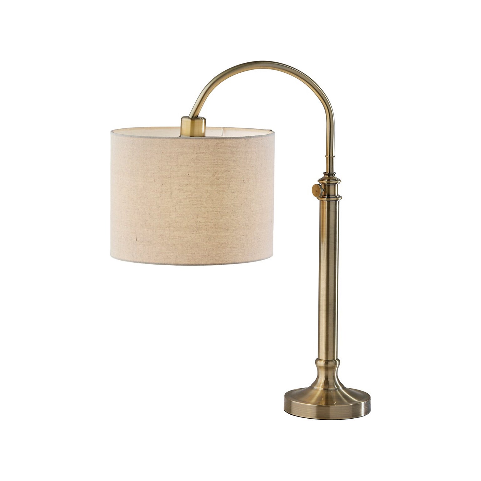 Simplee Adesso Barton Incandescent Desk Lamp, 32, Antique Brass (SL1178-21)