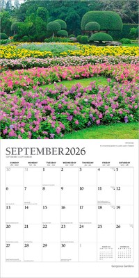 2026 Plato Gorgeous Gardens 12" x 12" Monthly Wall Calendar (9798330706679)