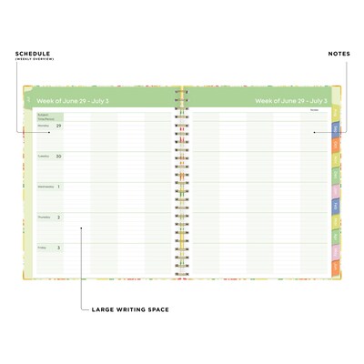 2026-2027 Blue Sky Palermo Clip 8 x 11 Academic Year Weekly & Monthly Planner, Plastic Cover (157586)