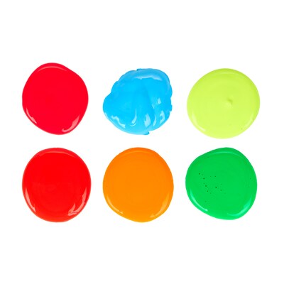 Crayola Premier Tempera Paint, Assorted Fluorescent Colors, 6/Set (BIN542106)