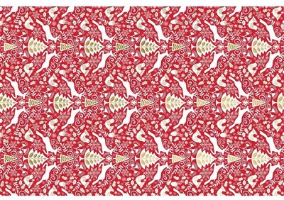 JAM Paper 20" x 30" Tissue Paper, Red Scandinavian, 240 Sheets/Pack (526BXPT6911)