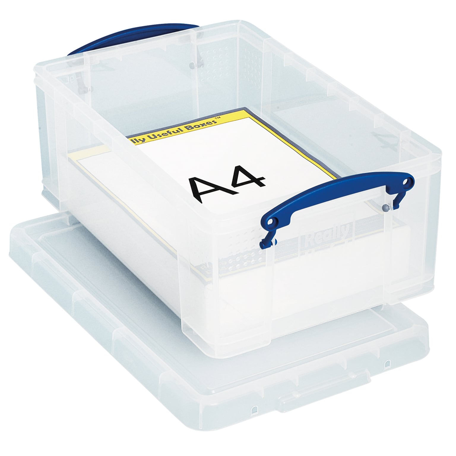 Really Useful Box 9.51 Quart Storage Box with Latching Lid, Plastic, Clear (9L CL)