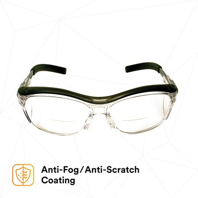3M Nuvo +2.00 Safety Glasses, Clear Lens, 20/Carton (11435-00000-20)