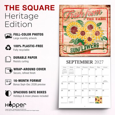 2027 BrownTrout Farmer's Market 12" x 12" Monthly Wall Calendar (9781773728872)