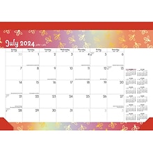 2024-2025 Plato Busy Bees 14 x 10 Academic & Calendar Monthly Desk Pad Calendar (9781975480462)